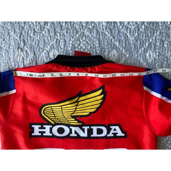 Forever 21 x Honda 500 Racing Jacket Windbreaker Red Black White Size Small - Picture 13 of 13